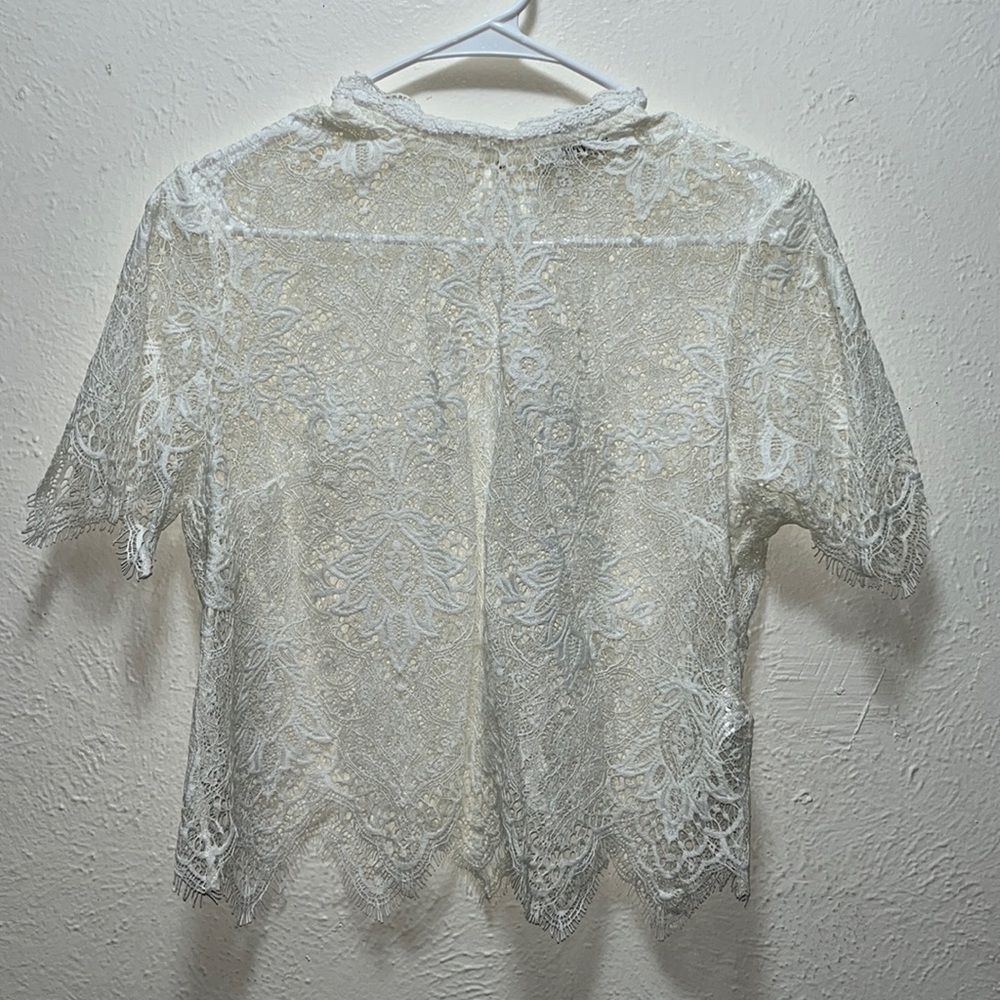 White see through blouse